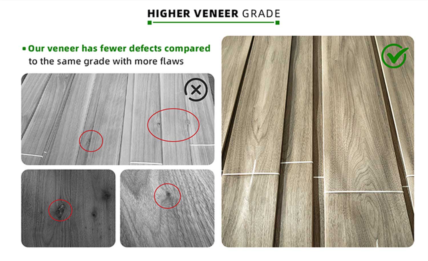 HIGHER VENEER GRADE